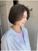 ショートボブハイライトレイヤーカットヘアセット髪質改善天文館