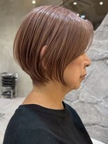 ソワネ 表参道(soigne)&nbsp;表参道白髪ぼかし顔周りレイヤーくびれショートボブアッシュ40代