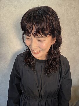 ザベース(the base) パーマ×暗髪