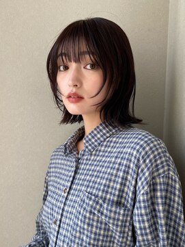 ノラ ギンザ(NORA GINZA) ウルフボブレイヤーウルフショートハッシュカットボブパーマ