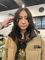 ドッグスター(dog star)&nbsp;ロングパーマニュアンスパーマくせ毛風パーマ登戸向ヶ丘遊園