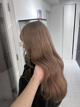 ペレ 渋谷(PELE) イメチェン/ピンクベージュ/アンブレラカラー/前髪/渋谷