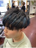 メッシュデザイン【ブルー】