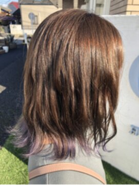 オッジ ヘアー 深谷店(Oggi Hair) 裾カラー　パープル
