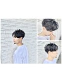 【メンズヘア】センターパート×マッシュショート