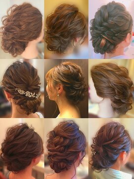 ミテ(MiTe) アレンジヘアセット　シニヨン　パーティーヘア　お呼ばれヘア