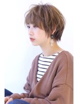 オーロ 緑地公園店(ORO)&nbsp;ローライトアッシュブラウン大人かわいい小顔ワンサイドショート