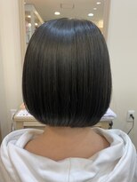 アルターリール(aL ter Rire)&nbsp;黒髪/グレーベージュ/レイヤーロング/前髪パーマ/福原遼華