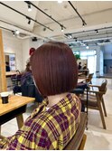 星華,デザインカラー,切りっぱなしボブ,ウェットヘアc28