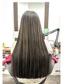 白髪に合わせたハイライト