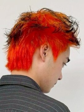 ウィコ 新宿(WICO) オレンジ×ブラック[新宿駅/ダークアッシュ/ニュアンスパーマ]