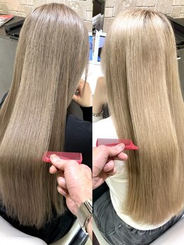 ノース(THE NORTH)の写真/ブリーチカラー特化型サロンだから出来るブリーチ毛でも叶う美髪ストレートヘア！