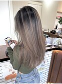 シャドールーツバレイヤージュグレージュベージュカラー