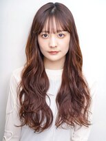 セプト 天神大名(SEPT.)&nbsp;ハイライト マロンベージュ ウェーブ巻き ロング アレンジ