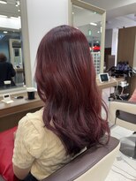 アッシュ 下北沢店(Ash)&nbsp;ブリーチなしダブルカラーでチェリーレッド