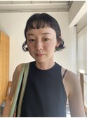 クセ毛ショートボブ