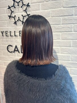 エールフォルム 藤枝店(YELLFORME) 切りっぱなしボブスタイル×ラテブラウンカラー