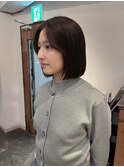 ロングからバッサリボブに！チョコレートブラウンとの相性も◎