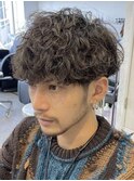 調布波巻きパーマツイストスパイラルパーマメンズマッシュ強め