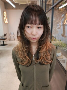 アンドスタイル(&style) 【TSUJI】レイヤーカット デザインカラー 前髪 顔まわり