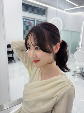 コア プラス 立川(COA PLUS) 透明感カラー髪質改善ダブルカラー韓国レイヤーカット前髪顔周り