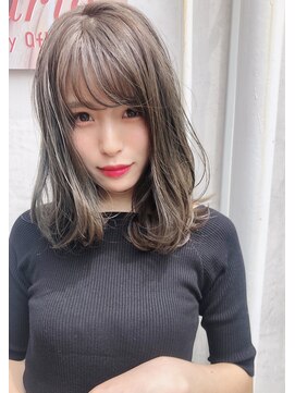 マリアバイアフロート(Maria by AFLOAT) オーダー率NO.1ミントグレージュ【シアーウルフヘアミディ】