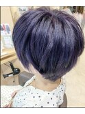 ブリーチ必須!ダークパープルアッシュ