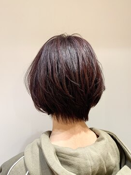 ムーン(moon) #縮毛矯正#ストレート#ミニウルフ#テラコッタ#くすみブルー