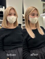 リリー(Lilley)&nbsp;【lilley 稲永麻衣】韓国ヘア+エクステ+ハイトーン