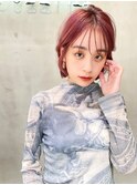 【kate 大宮】ビビットピンク×ショートボブ