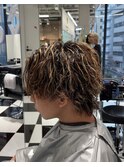 メンズセンターパートツイストスパイラル