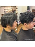 30代男性のイメチェンヘア/ビフォーアフター/ヘッドスパ