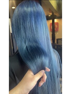 オルヘアサロン(Olu. hair salon) 水色カラー