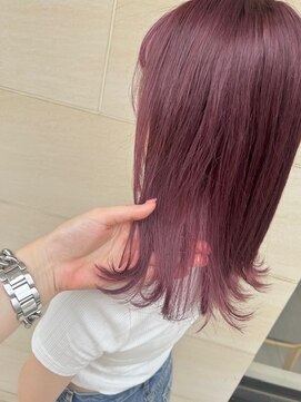 スタイル 成城学園前(STYLE) ブリーチ１回　ピンクカラー　【モリオカ】