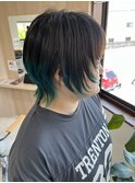毛先カラー×ファントムシアン