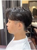 爽やか7:3分けパーマ、73スタイル、毛流れパーマ