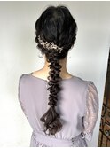 ロング編みおろし