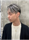 ホワイトメッシュ/ツイスト/ツイスパ/パーマ/メンズ/眉毛