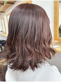 ココアブラウン×レイヤーボブ