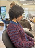 ショートウルフ/顔周りレイヤー/くびれウルフ