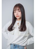 レイヤーカット/ショコラブラウン/ストレートロング