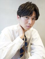 センターパートニュアンスパーマ