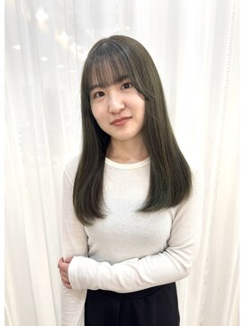 エトネ ヘアーサロン 仙台駅前(eTONe hair salon) long【オリーブベージュ×ワンカール】