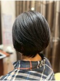 奥行きショート＊白髪染め白髪ぼかし＊アッシュブラック40代