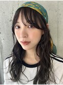 【stylistさわだ】ロングパーマ×バンダナアレンジ