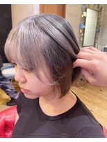 ヘアサロン アティリー(Hair Salon Attirer)&nbsp;西梅田/ボブ/グレーベージュ/白髪ぼかし/ハイライト/ベージュ