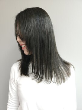 ノル 栄矢場町(nol) オリーブグレージュ×顔周りレイヤー(カーキグレー/グレージュ)