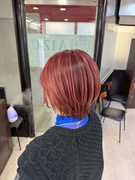 アイズ 本厚木(AIZU) アンブレラカラー　白髪ぼかし　ピンク