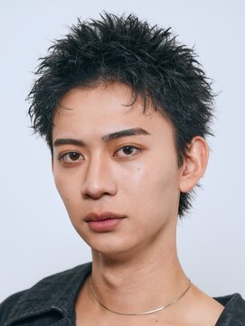 レタッチバイフィフス 大阪梅田(RETOUCH by fifth) 梅田スパイキーショートツイストスパイラルパーマフェード短髪◆