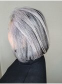 50代60代70代×前下がりボブ×ヘアマニキュア